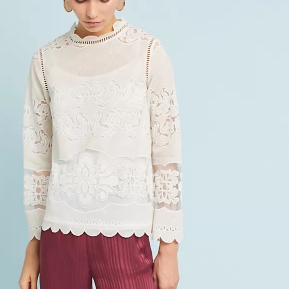 Anthropologie Tops - Alice Lace Blouse James Coviello Anthropologie
